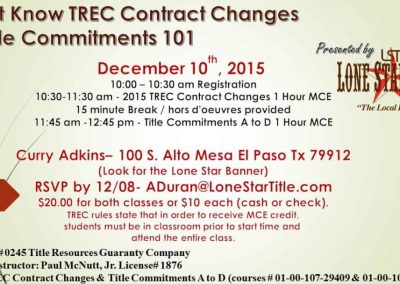Must Know TREC Contract Changes & Title Commitments