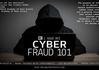 1 Hour MCE Cybe4r Fraud 101 – August