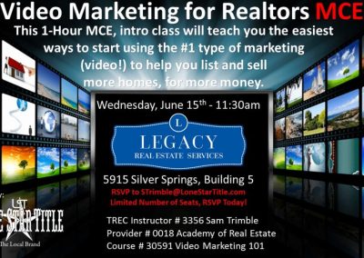 Video Marketing for Realtors MCE June
