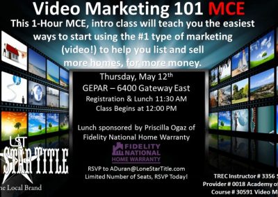 Video Marketing 101 MCE